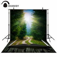 Allenjoy background for photo shoots wonderland book fairy tale mysterious forest trees sunshine backdrop for studio photocall 2024 - buy cheap