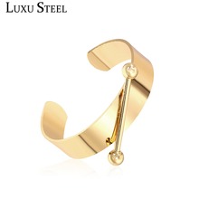 LUXUSTEE Gold Color Ball Bracelets Bangles Stainless Steel Pulseira Luxury Brand Cuff Bracelets Bangles Brand Jewelry Women 2024 - buy cheap