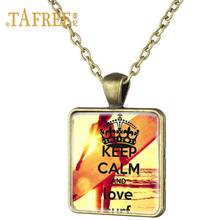 TAFREE Vintage surf  art picture Square Pendant Necklace Antique bronze plating Necklace For Men gift jewelry SF34 2024 - buy cheap