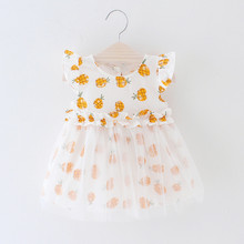 New 0-24M Casual Summer Baby Girl Dress Cotton Print Pineapple Sleeveless Cute Infant Girl Dresses Toddler Baby Girl Clothes 2024 - buy cheap