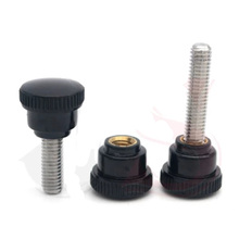 2Pcs M6 Bakelite Round Plastic head Hand screws stainless steel Pattern handle screw bolt Length 10mm-25mm L 2024 - buy cheap