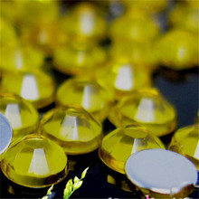 2-12MM  DIY Bling Deep Yellow Color Acrylic Rhinestones Faceted Flatback Acrylic Stones no Glue for Hand Craft Arts Decoration 2024 - buy cheap