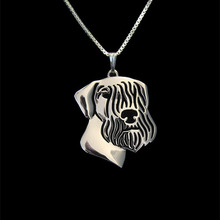 Cesky terrier jóias-ouro e prata pingente e colar jóias simples abstrato animal 2024 - compre barato