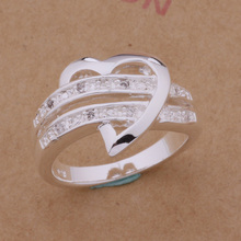 Anéis de casamento banhados a prata joias anel de moda 2024 - compre barato