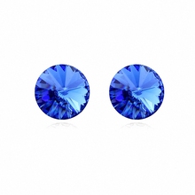 7 colores cristales austriacos reales pendientes de tuerca para mujer s nueva oferta Hot Round 96555 azul 2024 - compra barato