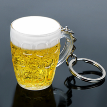 Resin Beer Cups Keychain Car Keyring Key Chain For Men Woman Pendant Jewelry Simulation Food Handicraft Auto Accessories 2024 - buy cheap