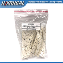 Kit de resistor smd 720 de tamanhos variados, kit de amostras diy de componentes diferentes, novo e original hjxrhgalão 2024 - compre barato