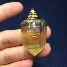 Pingente de cristal natural amarelo para mulheres, pingente com garrafa de desejos esculpido para mulheres e homens joias da moda 2024 - compre barato