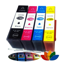 4 x Compatible ink cartridge for H 178 XL for Photosmart 5510 5515 6510 B109a B109n B110a B210b B209a B210a 3070A with chip 2024 - buy cheap