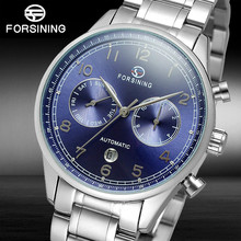 FORSINING Business Stainless Steel Mechanical Watch Men Date Week Month Waterproof Mens Automatic Watches Top Brand Luxury 2018 2024 - buy cheap