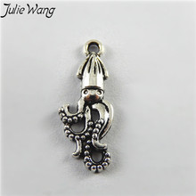 Julie Wang-colgante de calamar para bebé, accesorios de joyería para novia, regalo de cumpleaños, 100 unids/paquete 2024 - compra barato