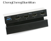 ChengChengDianWan 10 pcs Preto 5 portas USB 3.0 Hub usb 2.0 de Alta velocidade do Adaptador Para Sony PS4 para Playstation 4 USB HUB 2024 - compre barato