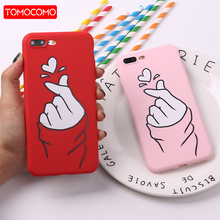Loving Gesture Heart Love Cute Soft Silicone Matte Case Fundas Coque Cover For iPhone 11 Pro 6 6S 12 8 8Plus X 7 7Plus  XS Max 2024 - buy cheap