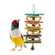 Высокое качество попугай игрушки натуральное дерево ПЭТ жевательные игрушки для птиц, попугаев декоративные игрушки для птичьих клеток для Conures Parakeet Lovebirds 2024 - купить недорого