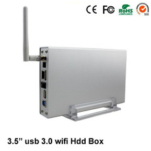 blueendless aluminum enclosure 3.0 usb 3.5'' 6TB SATA  tray with wifi hdd frame free shipping U35WF 2024 - buy cheap