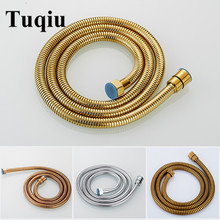 Antique bronze/gold/Chrome 1.5M Shower Hose Plumbing Flexible Stainless Steel Double Interlocked Bathroom Water Plumbing hose 2024 - buy cheap