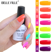 BELLE FILLE 10ml Neon Color Series 3PCS/Lot UV Gel Nail Polish Soak Off Gel Polish Gellak Nails Varnish Vernis Semi Permanent 2024 - buy cheap