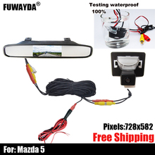 Auto Parking Assistance System 4.3 LCD Mirror Car Parking Monitor+Car Rear view Camera with parking lines for Mazda 5 2005-2010 2024 - buy cheap