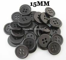 NB0162 Kids button 15mm&3/5" Round black buttons 4 holes 200pcs/lot Sewing accessories 2024 - buy cheap