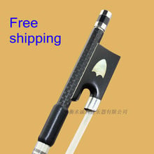 1 Pc Prefessional Carbon fiber violin bow 4/4 good balance nataul White Horsehair ebony frog titanium parts fittings accessories 2024 - buy cheap