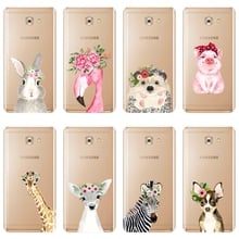 Back Cover For Samsung Galaxy C5 C7 C8 Soft Silicone Flamingo Pig Dog Rabbit Deer Giraffe Phone Case For Samsung C5 C7 C9 Pro 2024 - buy cheap