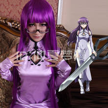 Akame ga KILL Cosplay Night Raid Hill Purple Women Cheongsam Dress Cosplay Costume Full Set dress+sleeve+stockings 2024 - buy cheap