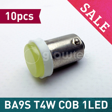 10 piezas blanco, Interior del coche BA9S T4W COB 1LED bombilla lectura LED bulbo de lámpara de luz estilo lámpara DC12V GLOWTEC 2024 - compra barato