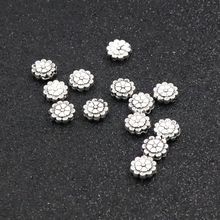 20Pcs Size 9.5mm Hole 1mm Antique SilverColor Metal Beads For Jewelry Finding Flower Jewelry Beads Handmade DIY Accessories 2024 - buy cheap