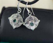 Thai silver Baroque retro earrings female models handmade S925 sterling silver earrings 2024 - buy cheap