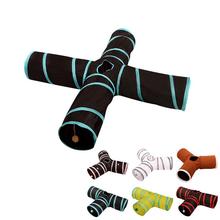 3/4 Holes Pet Cat Tunnel Toy Foldabe T-joint Indoor Outdoor Pet Training Toys For Cats Kitten Pets Play Tunnel Tubes Dropship 2024 - buy cheap