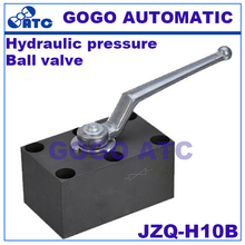 Alta qualidade válvula de esfera de pressão hidráulica JZQ-H10B 10mm colector tipo manual de aço carbono de alta pressão válvula de esfera tipo 2024 - compre barato