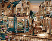 40x50cm Beautiful town cuadros decoracion pictures on the wall DIY oil painting on canvas picture painting by numbers E038 2024 - buy cheap
