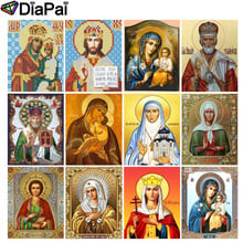 Diafai 100% quadrado completo/broca redonda 5d diy pintura de diamante "figura religiosa" 3d bordado ponto cruz decoração da casa 2024 - compre barato