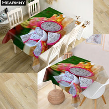 HEARMNY 3D Fruta Do Dragão Oxford Pano à prova de Pó-Retangular Toalha de Mesa Table Cover Para O Partido Home Decor 100X140cm140X140cm 2024 - compre barato