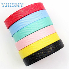 YJHSMY J-17529-8,10 mm 10 yards Flash powder Ribbons Thermal transfer Printed grosgrain Wedding Accessories DIY material 2024 - buy cheap