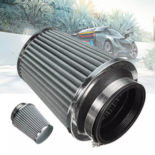 Jxlclyl filtro de entrada de ar frio para carro, cone redondo de filtro de ar frio 3 "75mm para carro de alto fluxo 2024 - compre barato
