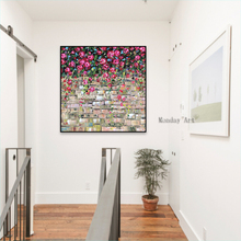 100% best handpainted flower Oil Painting on Canvas Palette knife Tree 3D Flowers wall Painting Home Decoration for living room 2024 - buy cheap