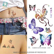 summer style Harajuku waterproof temporary tattoos for lady women Colorful butterfly design tattoo sticker Free Shipping  R3002 2024 - buy cheap