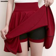 Zuolunouba-faldas cortas plisadas de cintura alta para mujer, falda elegante coreana, talla grande 4XL 2024 - compra barato