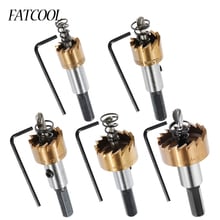 FATCOOL 5 Pcs Carbide Tip HSS Drill Bit Saw Set Metal Wood Drilling Hole Cut Tool for Installing Locks 16/18.5/20/25/30mm 2024 - buy cheap