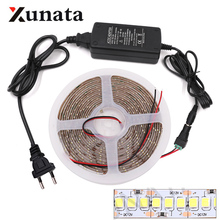 5m dc 12v 2835 led strip light conjunto 240 leds/m à prova dwaterproof água flexível lâmpada led com fonte de alimentação 5a ue eua reino unido au 2024 - compre barato