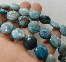 Accessory Crafts Parts Diy 14mm Blue Crazy Lace Howlite Onyx Semi Finished Stones Balls Gifts Loose Beads Jewelry 15"Wholesale 2024 - buy cheap