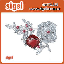 beautiful rhinestone flower brooch 2024 - buy cheap