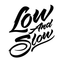 15.2*16.6CM LOW AND SLOW Cool Fashion Art Font Text Car Body Stickers Car-Styling Vinyl Decals Black/Silver C9-0393 2024 - buy cheap