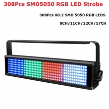 Stroboscope Running Horse Wall Wash Light 308X0.2W RGB LED Strobe Light DMX 512 LED Flashlight Christmas Decorations For Home Dj 2024 - buy cheap