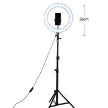Vusum-Anillo de luz LED para Selfie, 24W, 3500K-5500K, estudio de fotografía, luz de relleno con trípode para teléfono inteligente, luz de maquillaje 2024 - compra barato