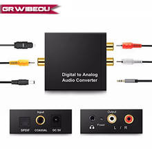 3.5MM RCA Digital to Analog Audio Converter Amplifier Decoder Optical Fiber Toslink Coaxial USB DAC Amplifiers Spdif Stereo 2024 - купить недорого