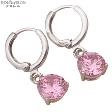 designer wedding Crystal earrings gold Tone Party fashion Jewelry Pink Zircon Drop Earrings JE380 2024 - buy cheap