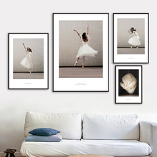 Pósteres e impresiones de lienzo en aerosol para pared de Ballet Girl Dance, pintura en lienzo, póster de Arte Pop sin marco 2024 - compra barato