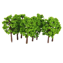20 Pieces Plastic Tree Model Train Railroad Scenery 1:150 Scale Miniature Landscape Decor Ornaments - Light Green 2024 - buy cheap